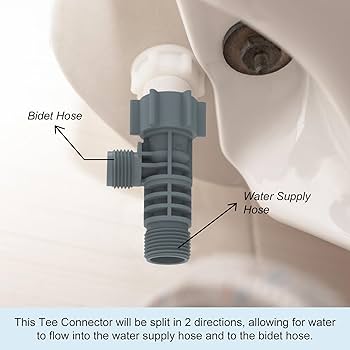 Bidet Tee Connector, T Valve, Replace OEM TOTO THU6234, 7/8 inch