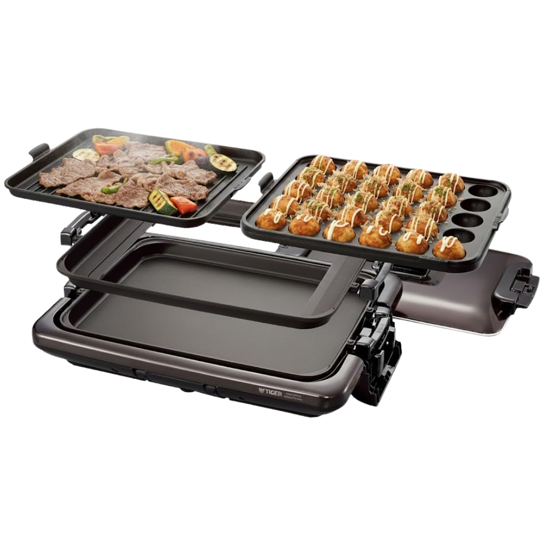 Amazon.com | Tiger Hot Plate 3 plates (Flat, Takoyaki, Yakiniku