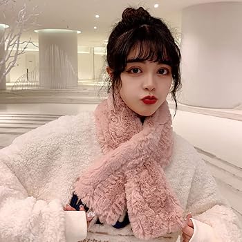 Amazon | [HYWRFD] マフラー レディース モフモフ ふわふわ マフラー