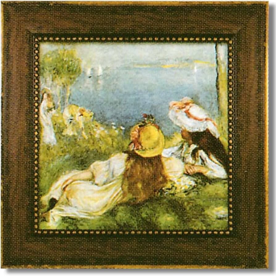 Amazon.co.jp: ルノワール 海辺の若い娘達 複製画 風景画 女性 海岸