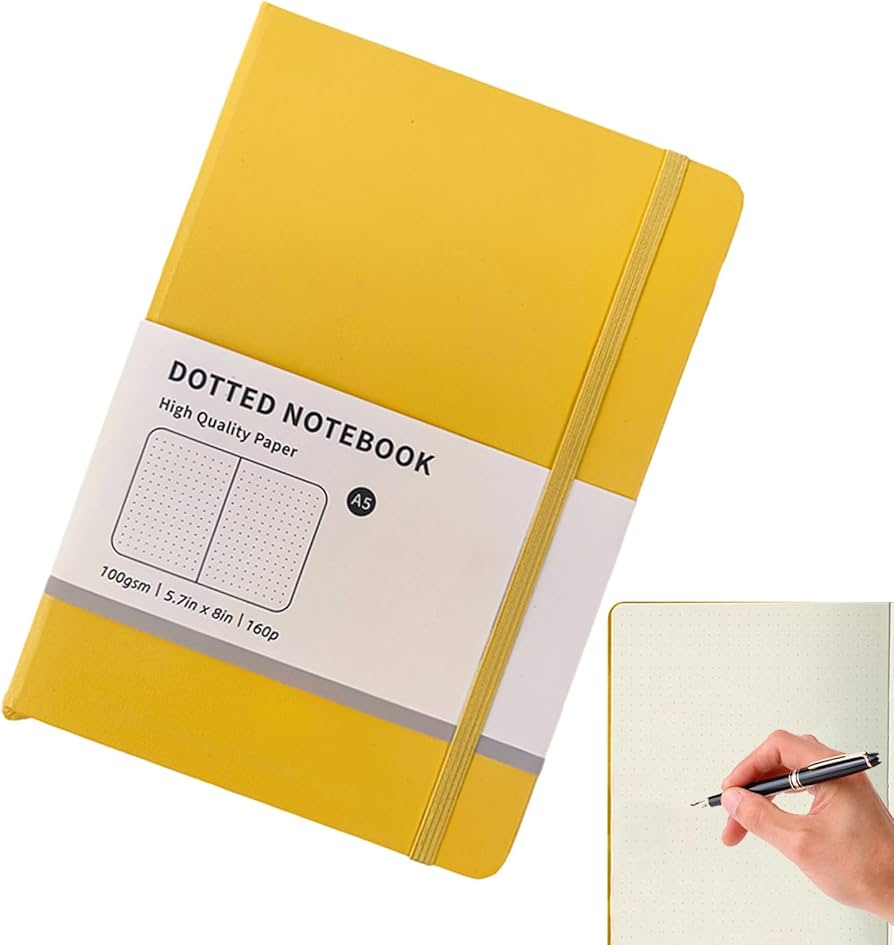 Amazon.co.jp: ドットグリッドジャーナル,ハードカバーノート | A5 160