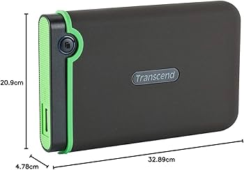 Amazon | Transcend ポータブルHDD 1TB 耐衝撃 スリムタイプ USB3.1