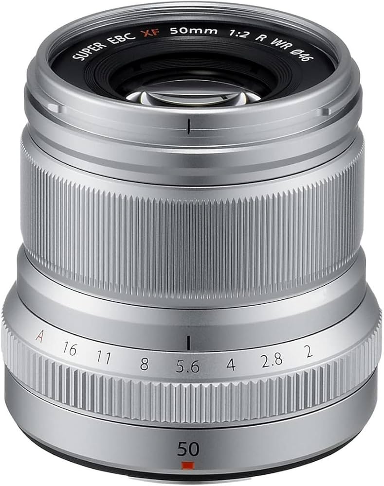 Amazon.com : Fujifilm XF50mmF2 R WR Lens - Silver : Electronics