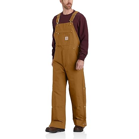 Carhartt Men's Big & Tall Loose Fit Firm Duck Insulated Bib