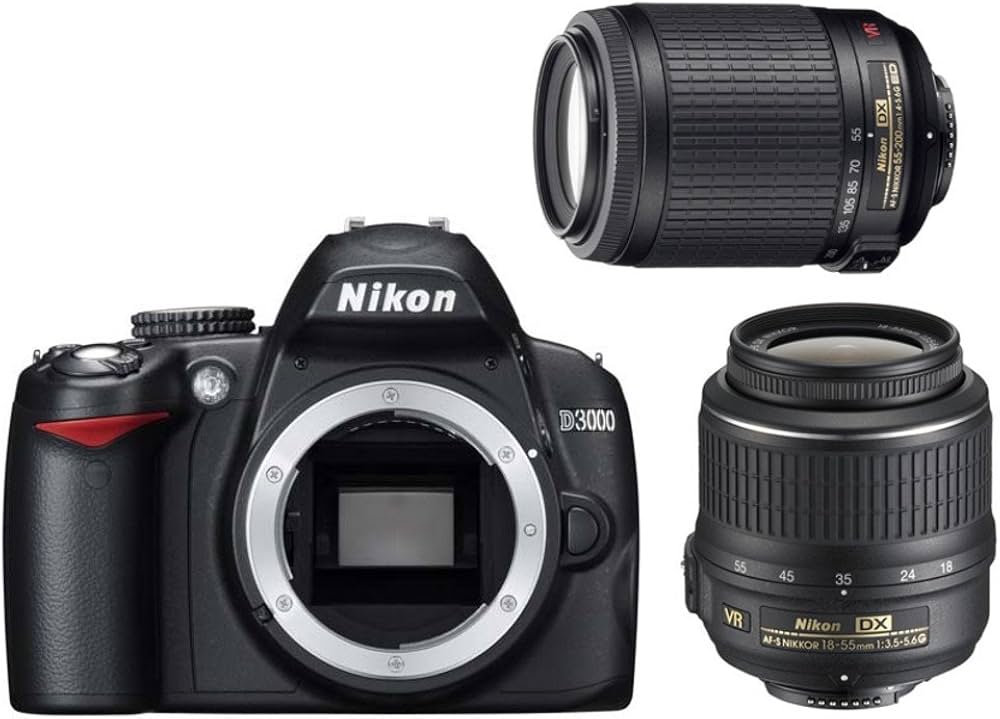 Nikon D3000 +18-55 Vr 55-200 Vr+Sd4G : Amazon.it: Elettronica