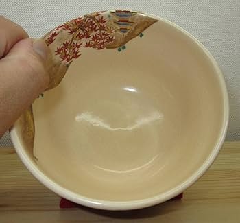Amazon.co.jp: 逢絢亭茶道具 茶碗 京焼 東福寺 紅葉の図 花蝶窯 手塚石