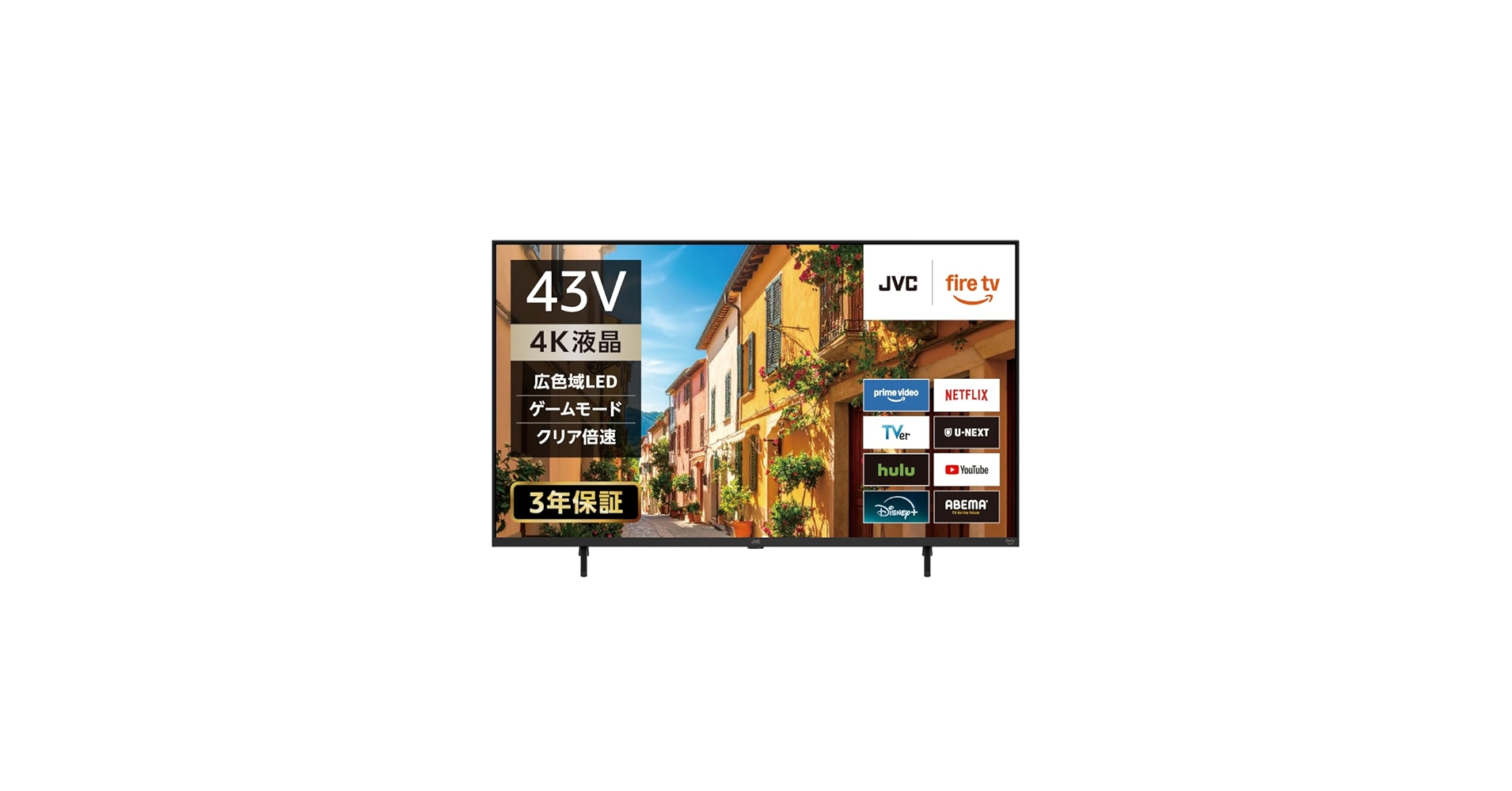 Amazon | JVC Fire TV 搭載 4K 液晶 スマート テレビ 43型 43インチ