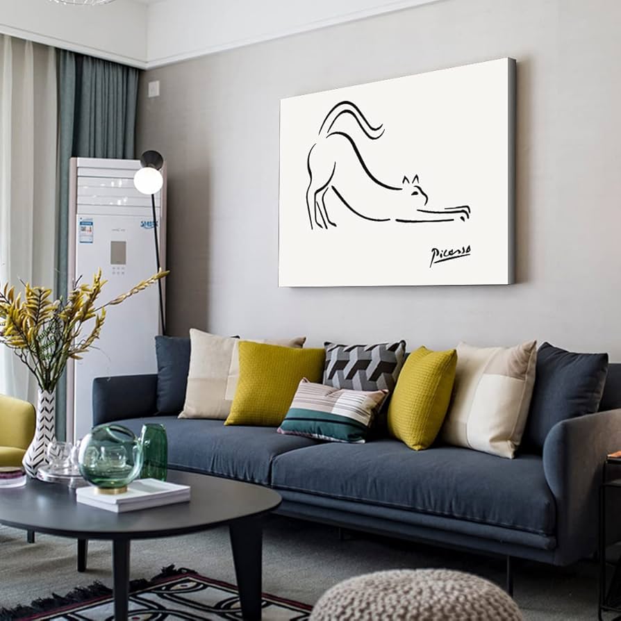 Amazon.co.jp: アートパネル Picasso Line Drawing ピカソ線画 抽象