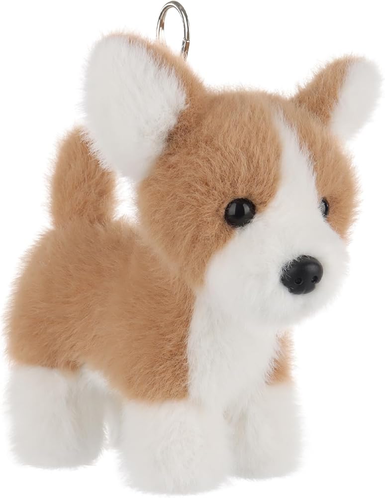 Amazon.com: Apricot Lamb Corgi Dog Cute Keychain, Soft Stuffed
