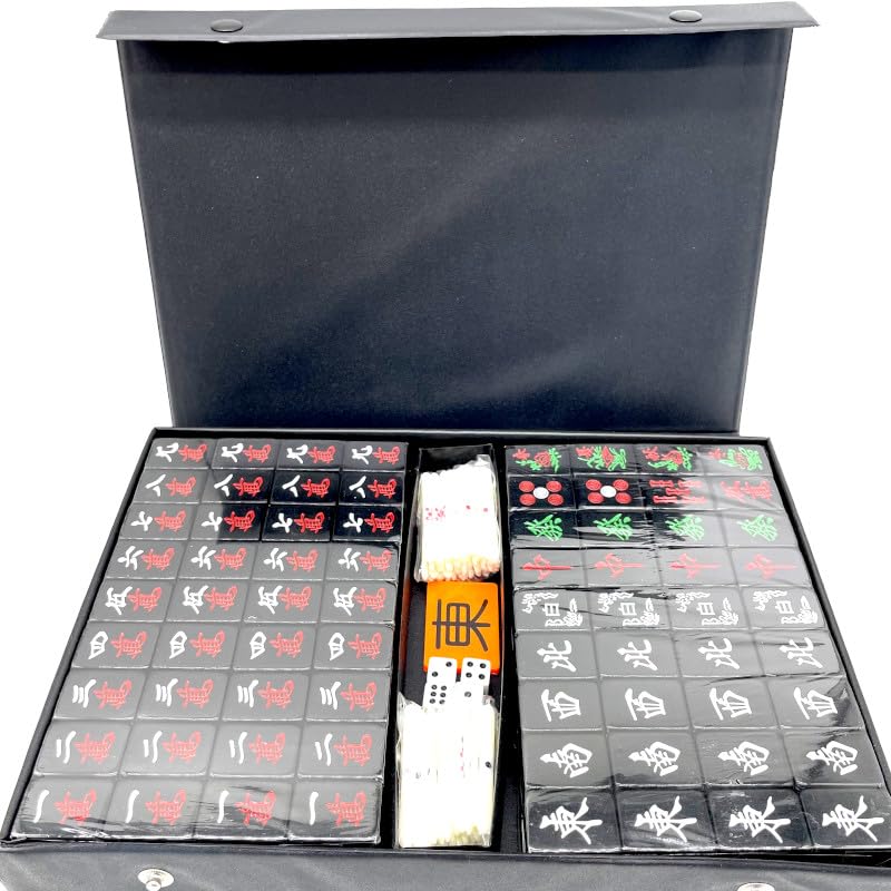Amazon | 手打ち用麻雀牌 27ミリ 黒色 麻雀牌セット 27mm mj-pai-b28