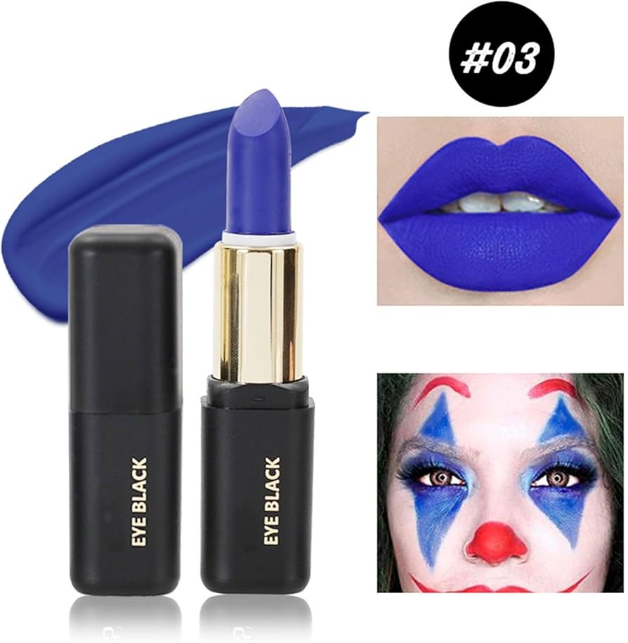 Amazon | 6色 口紅 黒 赤 白 緑 青 ピンク コスプレ リップスティック