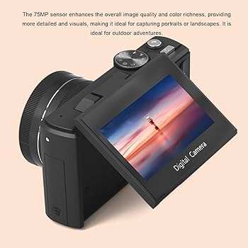 Amazon | 5Kデジタルカメラ、写真のための75MP UHDデジタルカメラ、AF