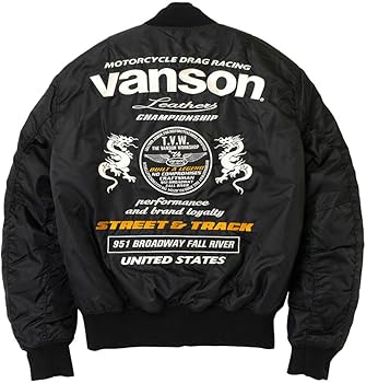 Amazon.co.jp: [バンソン] VSE25102W バイクウェア MA-1 ナイロン