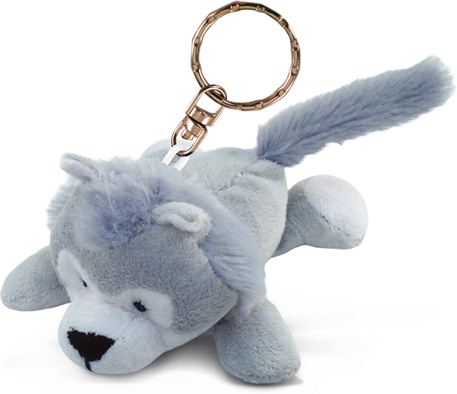 Amazon.co.jp: Puzzled Wolf ぬいぐるみ キーチェーン ぬいぐるみ