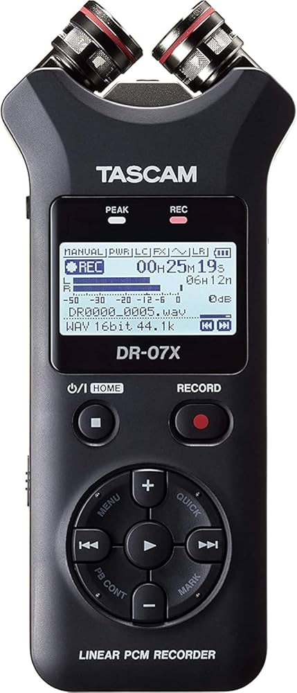 Amazon.com: Tascam DR-07X Stereo Handheld Digital Audio Portable