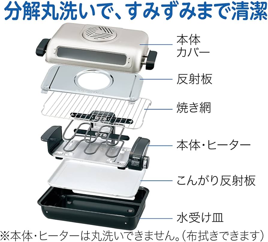 Amazon | 象印 フィッシュロースター 両面焼き 分解洗い&プラチナ触媒