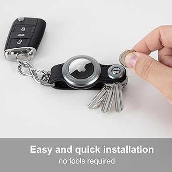 Amazon.co.jp: Airtagホルダー付きレザーキーオーガナイザー - Airtag