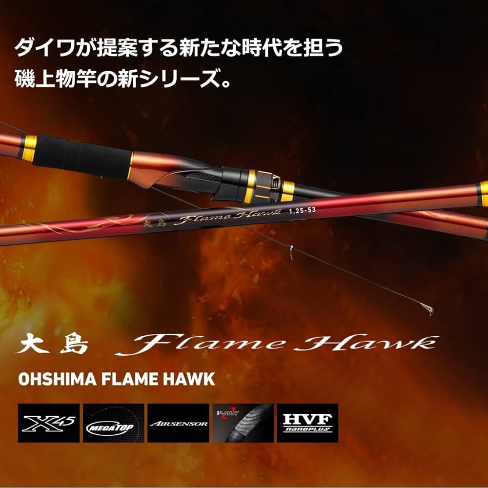 Amazon | ダイワ(DAIWA) 磯竿 大島 Flame Hawk 1.25-50 | ダイワ(DAIWA
