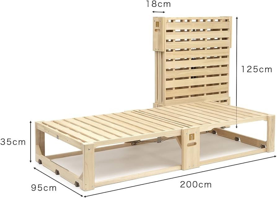 Amazon.co.jp: 軽量折りたたみベッド 桐らくね プレミアム35 【日本