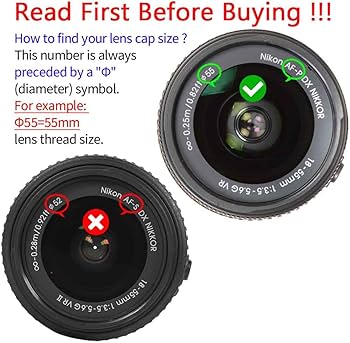 Amazon.com : 55mm Lens Cap Cover for AF-P NIKKOR 18-55mm f/3.5-5.6