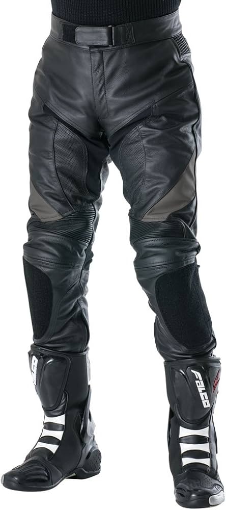 Amazon | 南海部品 NANKAI（ナンカイ） レザーパンツ ブラック/グレー