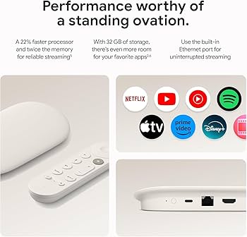 Amazon.com: Google TV Streamer (4K) White 4K Ultra HD 32 GB Wi-Fi