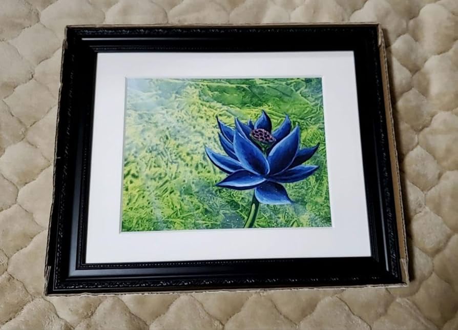 Amazon.co.jp: Black ロータス ブラックロータス アートプリント複製