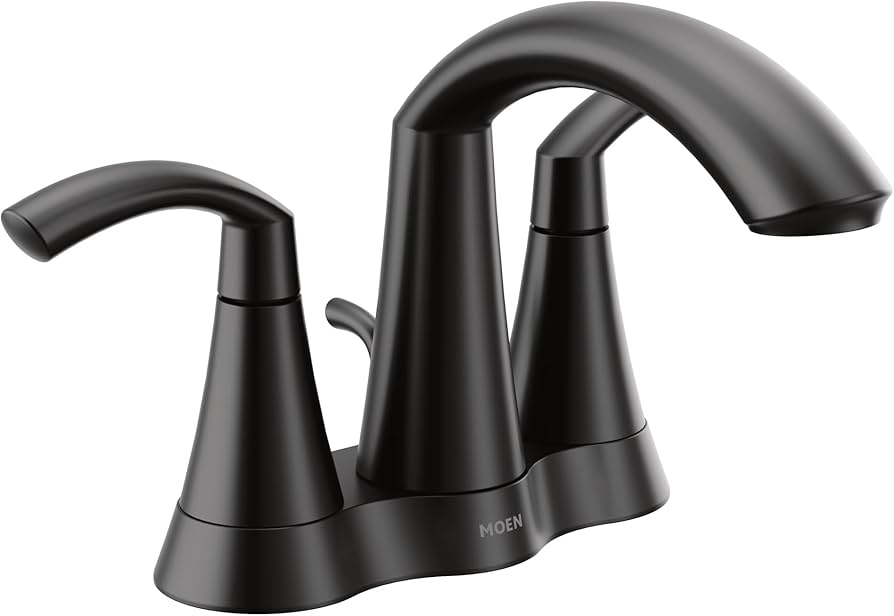 Moen 6172BL Glyde Two-Handle High Arc Centerset Bathroom Faucet