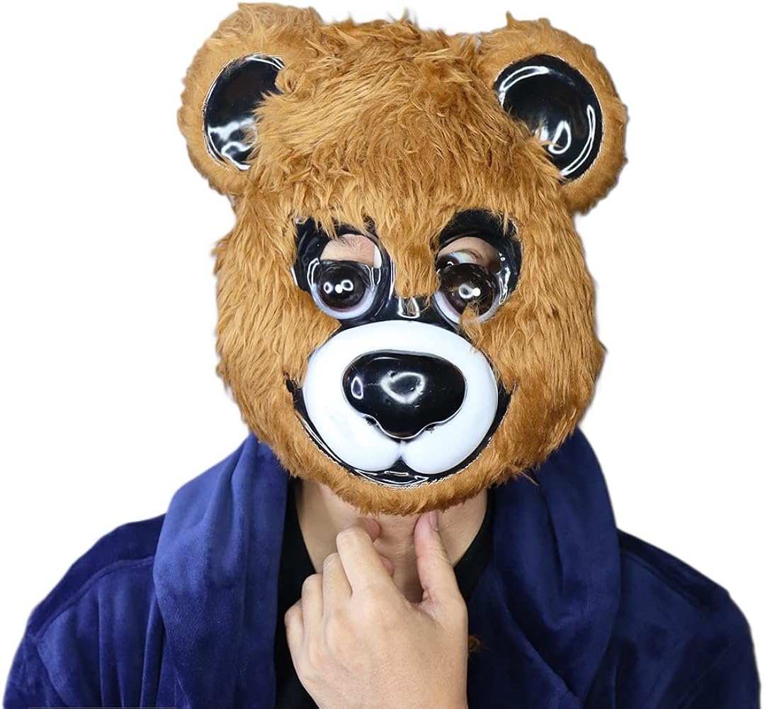 Amazon.co.jp: 熊 お面 ホラー ベアー フェイスマスク お面 bear