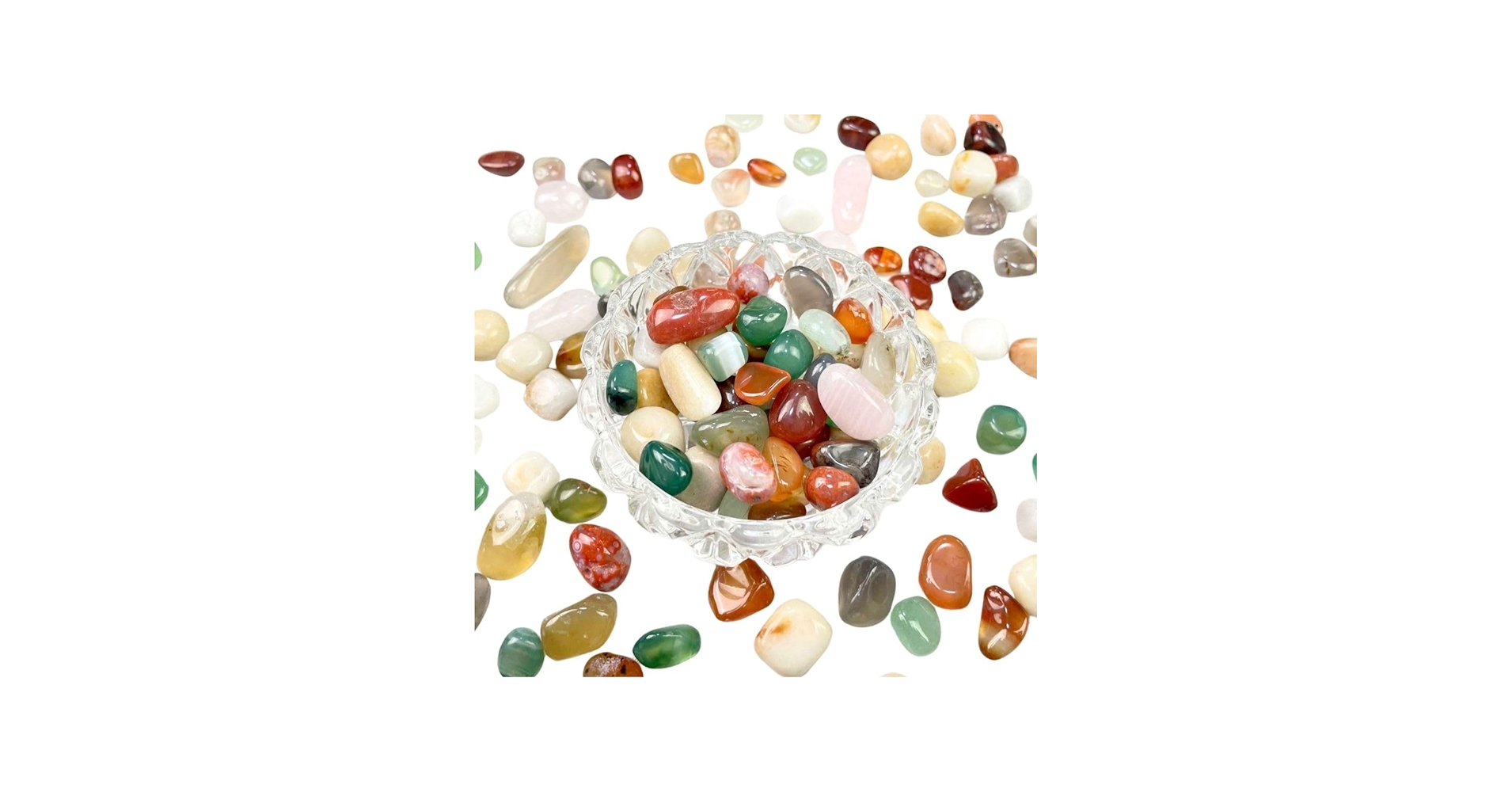 Amazon.co.jp: 天然雨花石 瑪瑙 五彩石 500g インテリア・水槽・風水