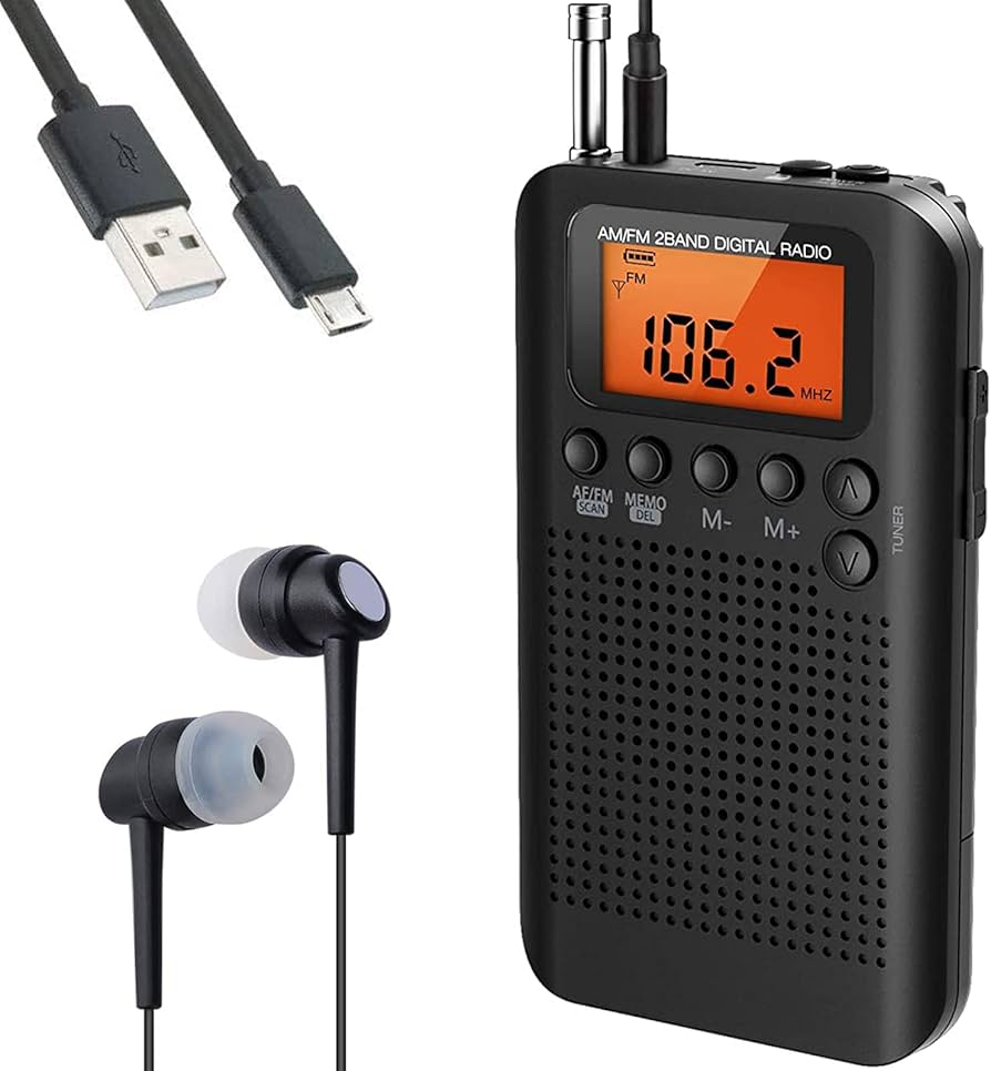 Amazon.co.jp: HanRongDa ポータブルラジオ 小型電池式 FM/AM/ワイドFM