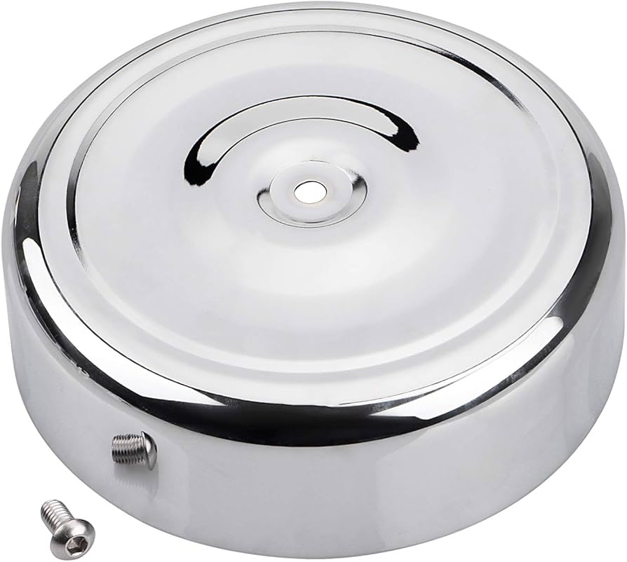 Amazon | YDLMT クローム 7インチ ラウンドエアクリーナーカバー