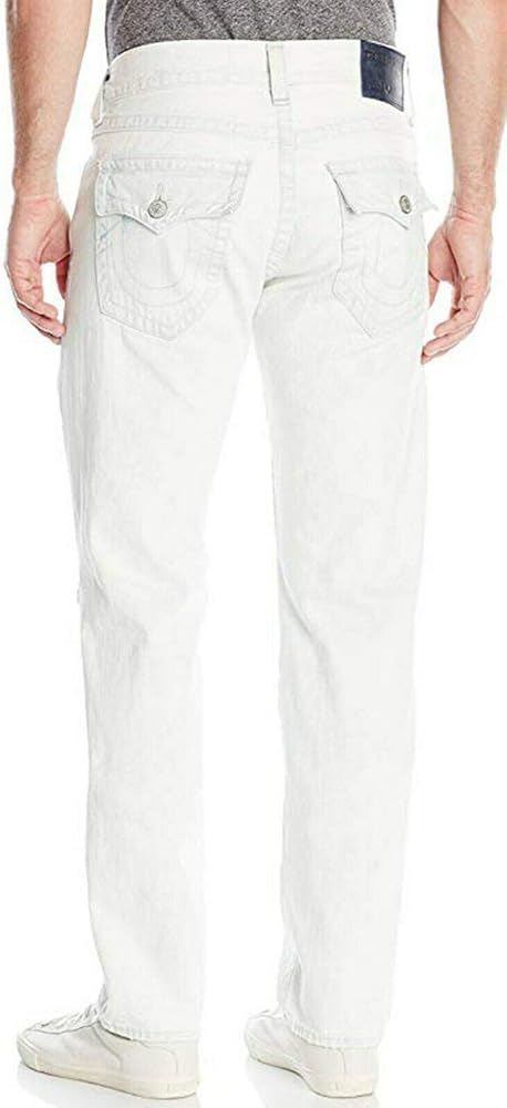 True Religion Men's Geno Slim Fit Straight Leg Jean with Back Flap