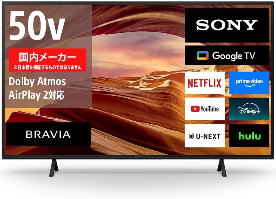 Amazon | ソニー(SONY) テレビ 50インチ 液晶 4K ブラビア KJ-50X75WL