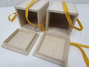 Amazon.co.jp: 『別注誂箱』2個一組桐箱[大棗用](四方桟紐付)9cm