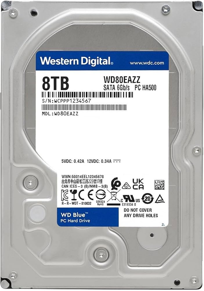 Amazon | WD80EAZZ [WD Blue（8TB 3.5インチ SATA 6G 5640rpm 128MB