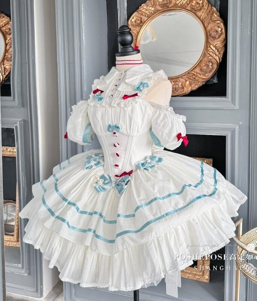 Amazon.co.jp: [sanchajilui] お嬢様 めめしい メイド衣装 ドレス