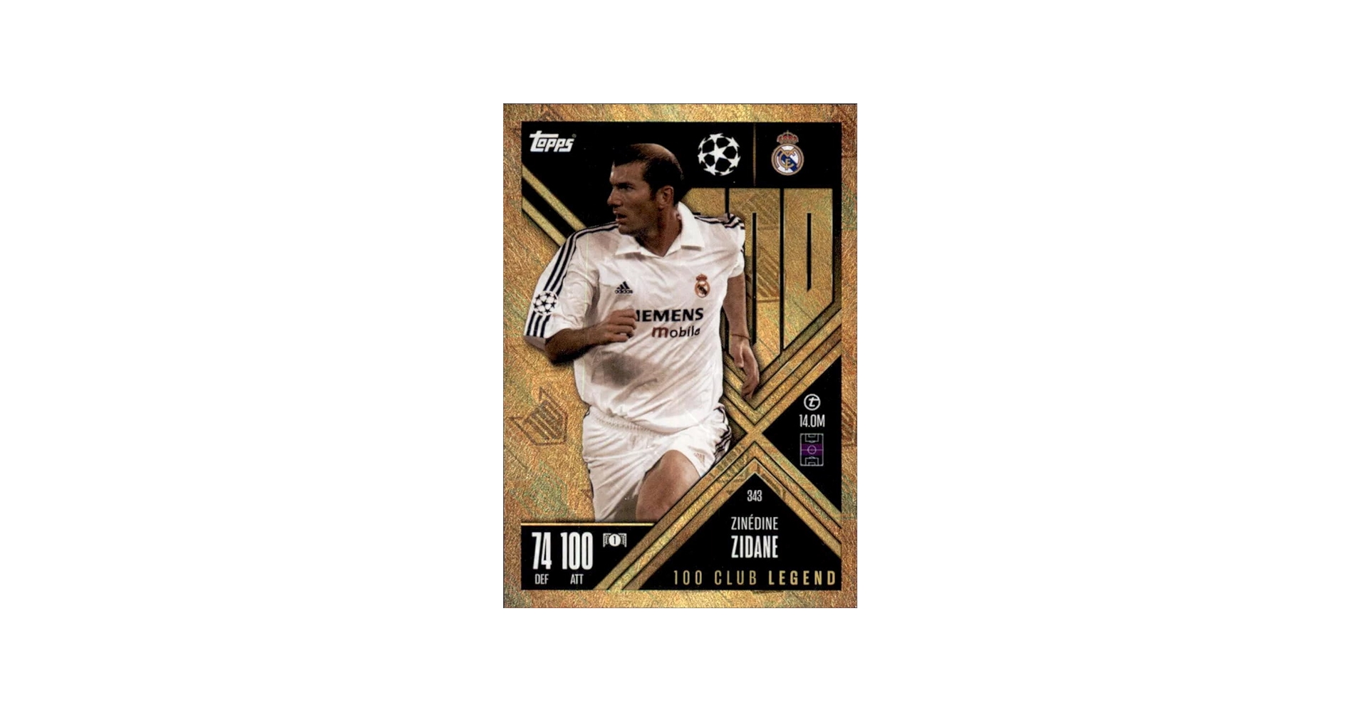 Amazon.com: Match Attax Extra 2024 2025 Zinedine Zidane 100 Club