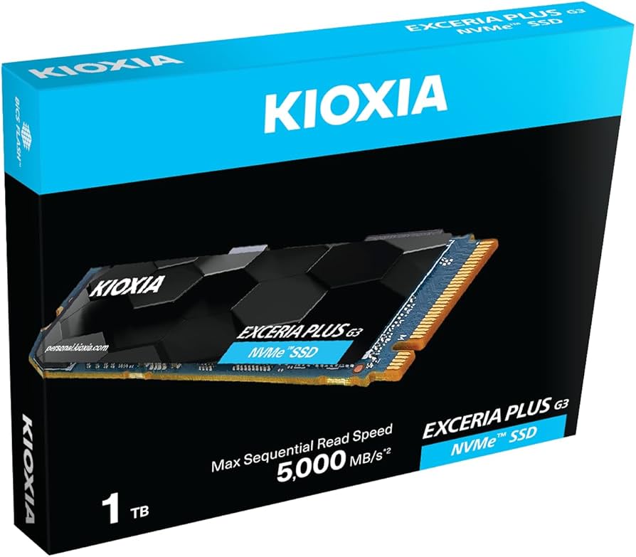 KIOXIA EXCERIA PLUS G3 SSD 1TB - M.2 2280 PCIe Gen4 4.0 NVMe 1.4