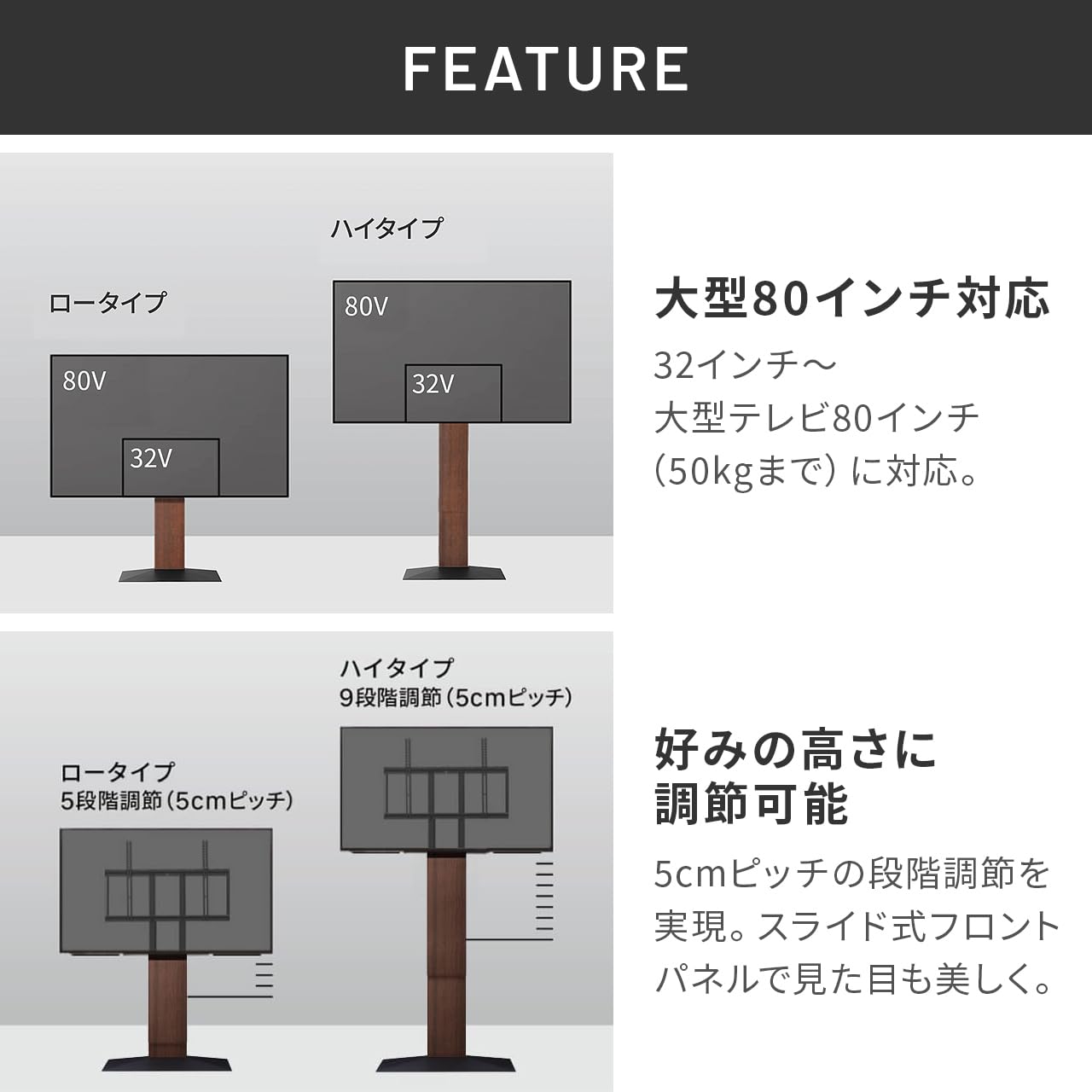 Amazon | EQUALS イコールズ テレビ台 壁寄せテレビスタンド WALL V3