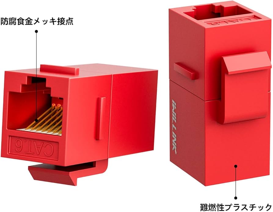 Amazon.co.jp: Iwillink RJ45 Cat6 キーストーンカプラー LAN ケーブル