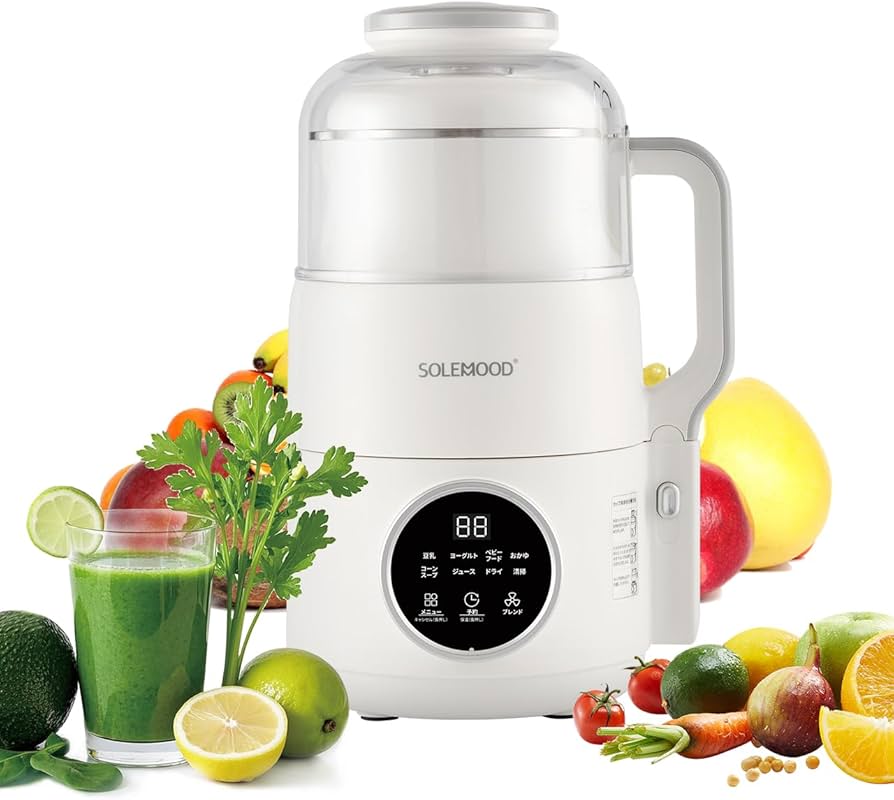 Amazon | SOLEMOOD 豆乳メーカー 大豆まるごと 濾過不要 完全豆乳 家庭