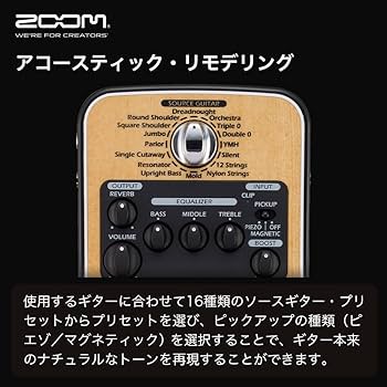 Amazon.co.jp: ZOOM ズーム AC-2 アコースティックギター用プリアンプ