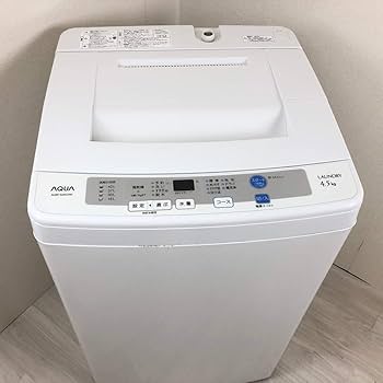 Amazon.co.jp: アクア 4.5kg 全自動洗濯機 ホワイトAQUA AQW-S45C-W