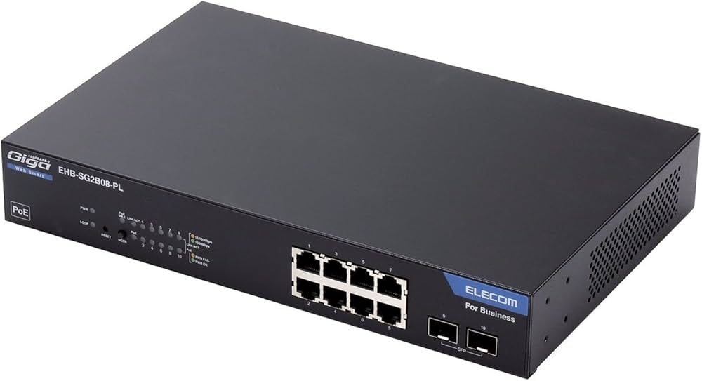 Amazon | エレコム スイッチングハブ 8ポート ギガビット PoE機能搭載