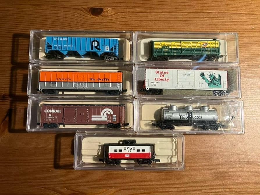 Amazon | Nゲージ 外国車両 貨車 バックマン 7両セット アメリカ貨物