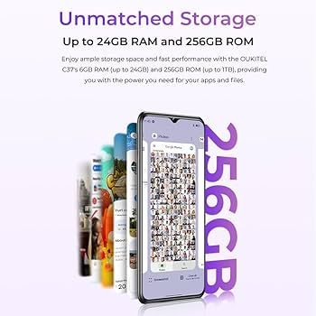 Amazon.com: OUKITEL C37 Smartphone, 24GB RAM+256GB ROM, 6.6