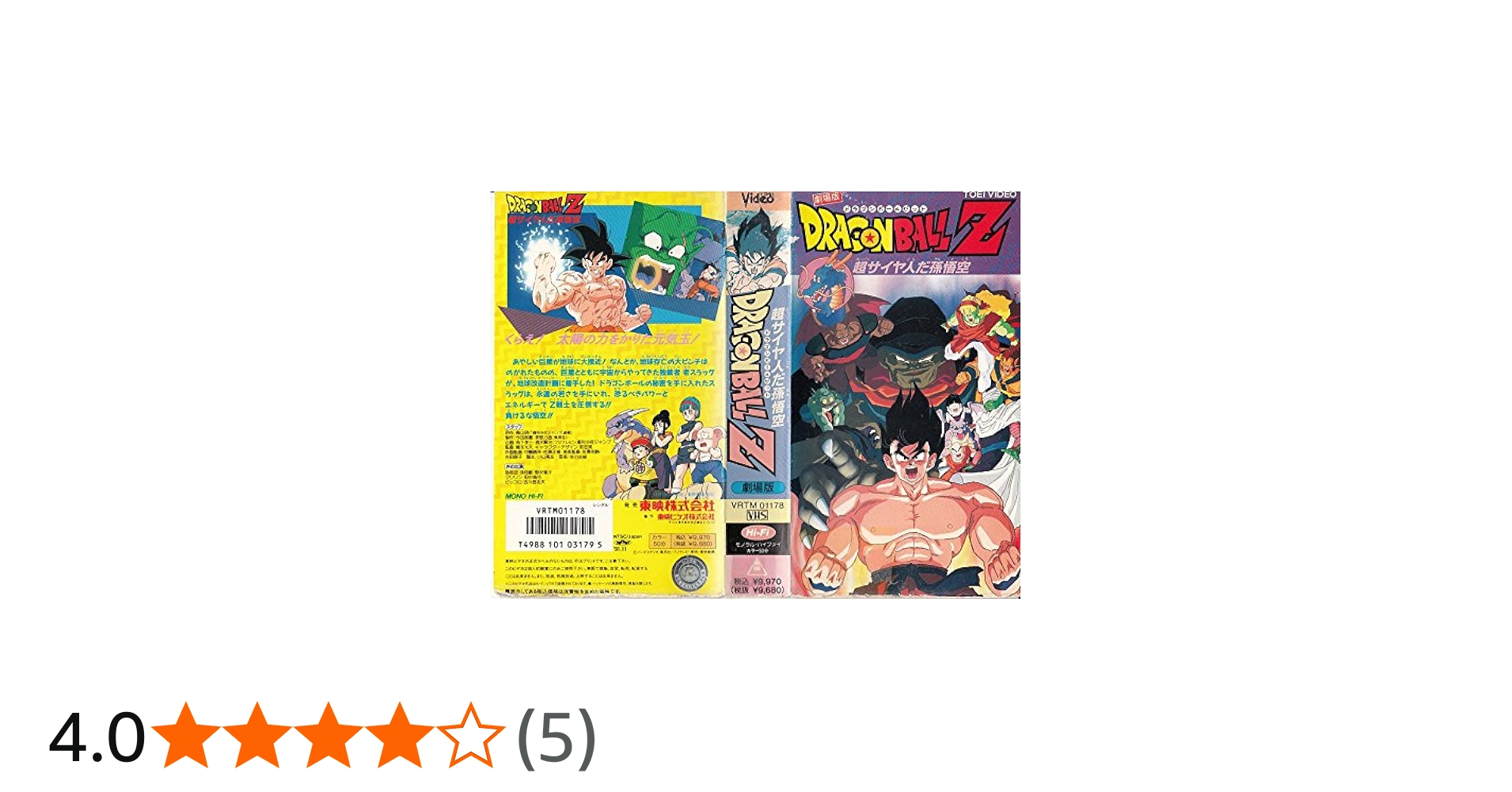 貴重 レア 映画 ドラゴンボールZ 超サイヤ人だ孫悟空 B2サイズ