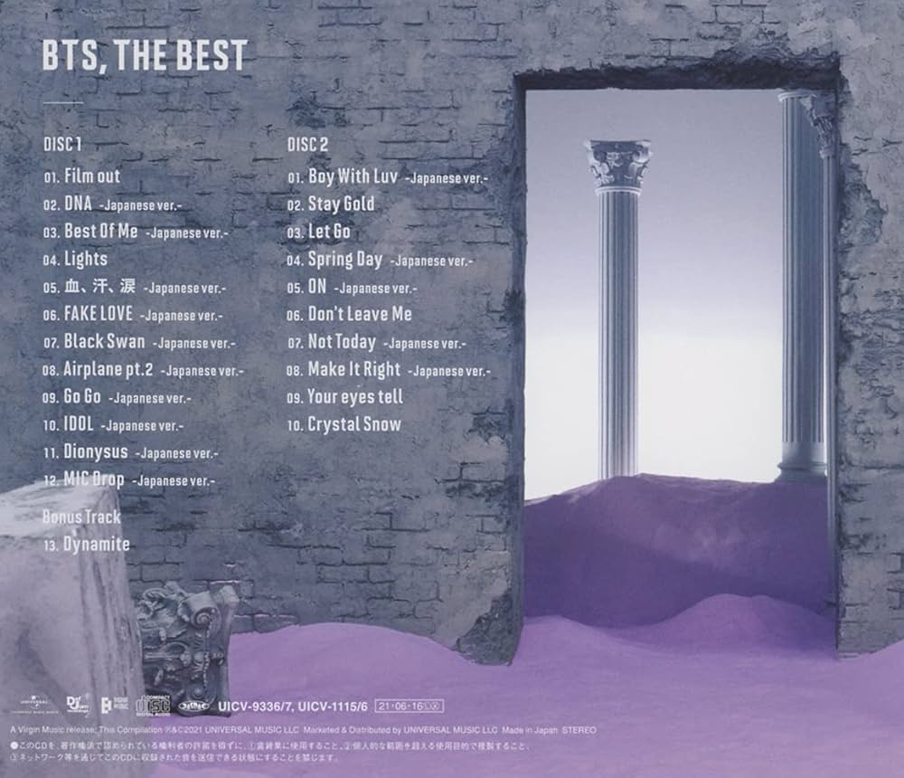 Bts: The Best (2Cd/Booklet) (Japanese Ver.): BTS: Amazon.ca: Music