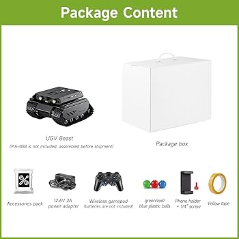 Amazon.com: UGV Beast Open-Source Off-Road Tracked AI Robot